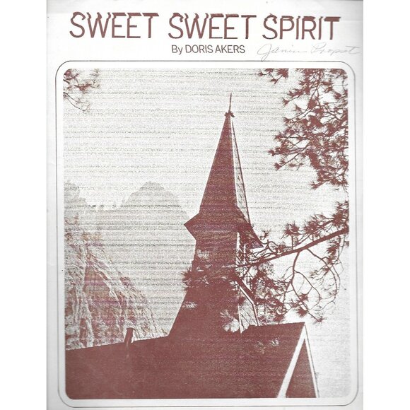 Manna Music, Inc. Other - Sweet Sweet Spirit Sheet Music 1965 Doris Akers Gospel Piano Vocal